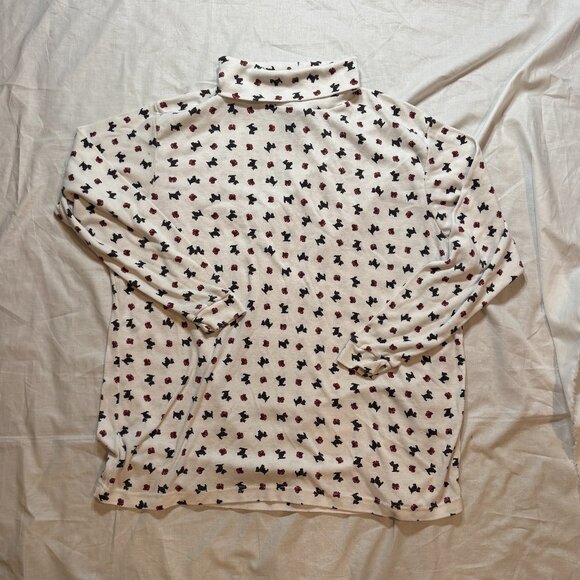 Vintage Scottie Dog Turtleneck Top, Size 22 - Picture 1 of 5